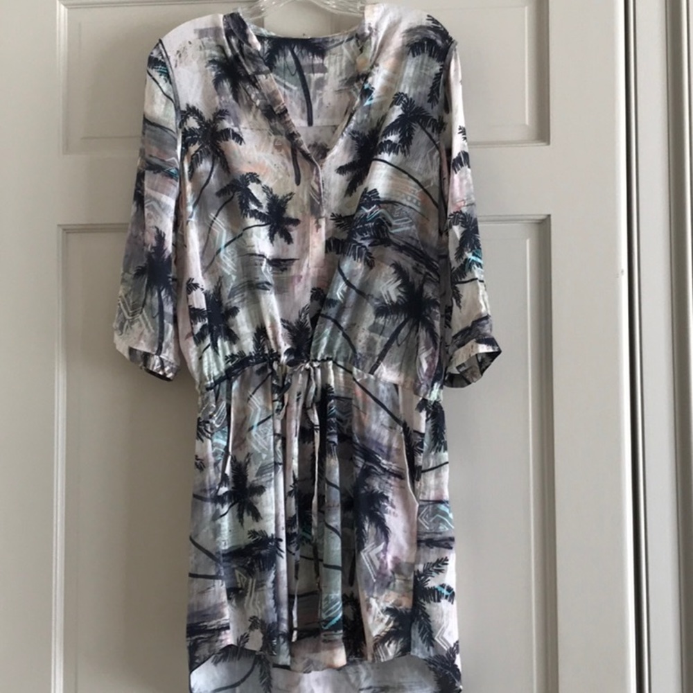 Margaret O’Leary Silk Palm Print Dress